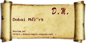 Dobai Márk névjegykártya